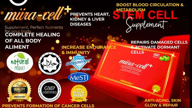 Miira-Cell Plus Stem Cell Supplement for General Health Care