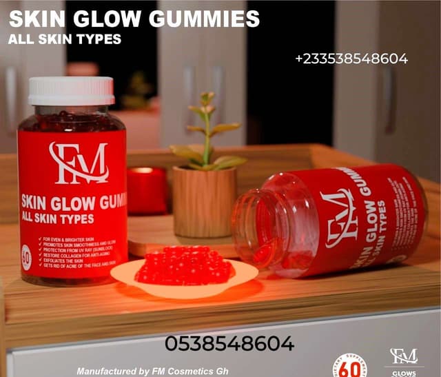 FM Cosmetics Skin Glow Gummies  (with Vitamin C, Collagen and Glutathione) for a brighter and radiant skin.