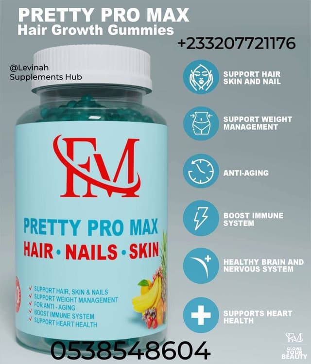 FM Cosmetics Pretty Promax Gummies for Hair, Skin and Nails